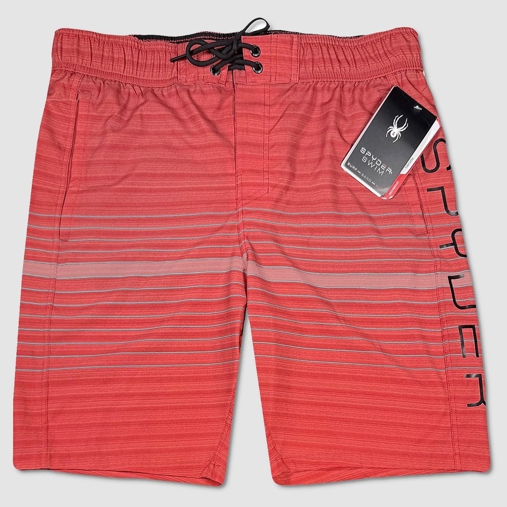 Spyder S923039 Board Shorts - NWT Mens Large Red / Blue Stripe - #44793-A2